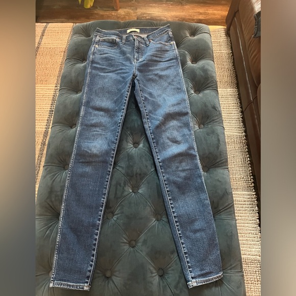 MADEWELL 10” HIGH RISE SKINNY JEANS SIZE 27T MA621 WENDOVER WASH - Picture 3 of 10